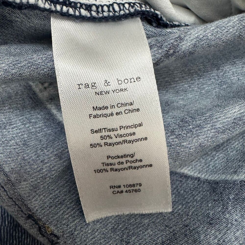 Rag & Bone Miramar Satin Logan Mid Rise Carpenter Jeans 30 - Picture 8 of 9